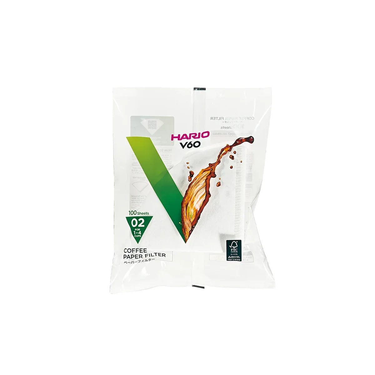 Hario filtros de papel V60 02 (100 uds.)